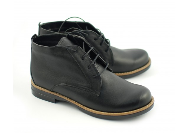 Oferta marimea 36 - Ghete dama negre casual - elegante din piele naturala LG10KATY